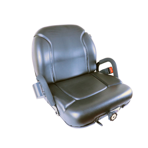Asiento duradero para montacargas de PVC negro con restricciones para la cadera