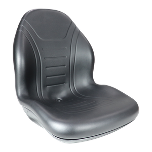 Asiento alto de vinilo negro con múltiples patrones de montaje