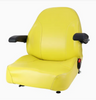 Asiento de tractor cortacésped ZTR de PVC amarillo con respaldo alto