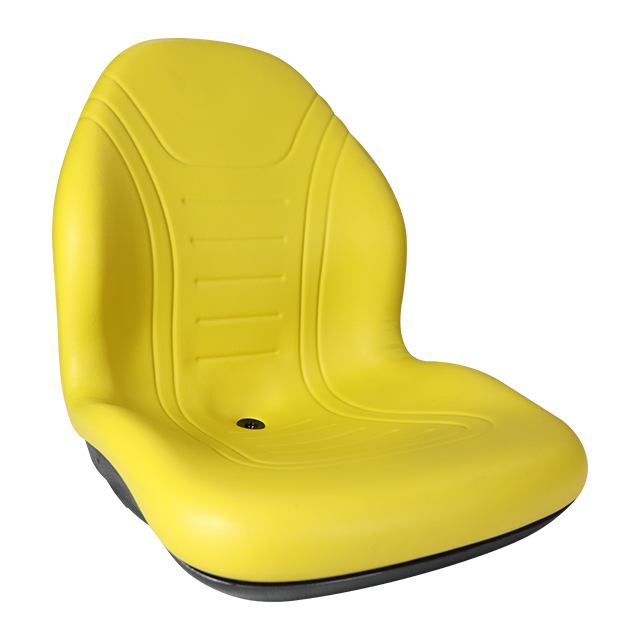 Asiento alto de vinilo negro con múltiples patrones de montaje