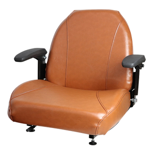 Asiento para cortacésped de giro cero marrón con reposabrazos Bobcat Dixie Snapper Toro Exmark Bad Boy