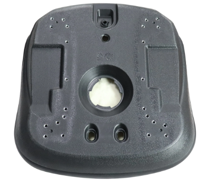 Asiento envolvente moldeado de plástico PVC gris con múltiples orificios de montaje